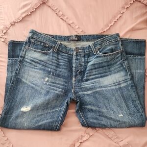 Women's Blue Distressed Jeans